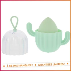 Outlet Set eponge et boite cactus Accessoire Beauté