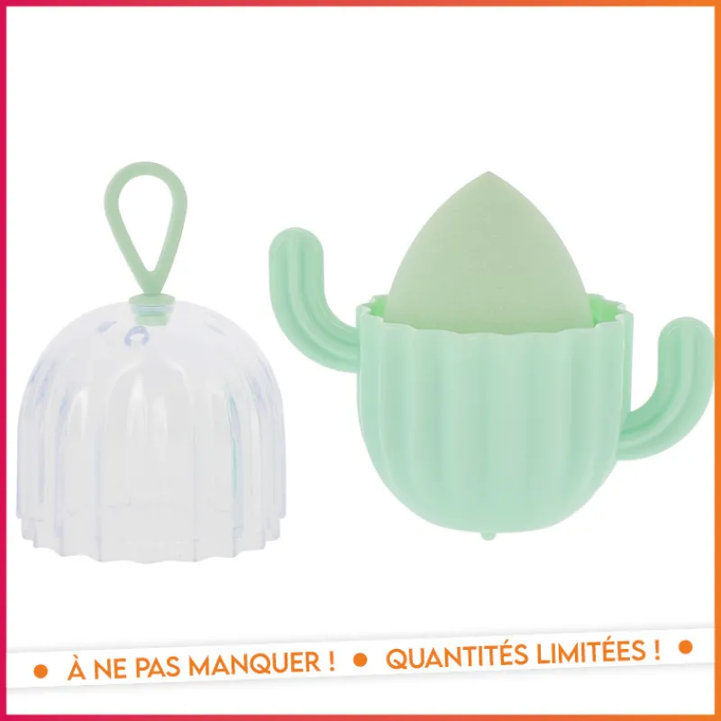 Outlet Set eponge et boite cactus Accessoire Beauté