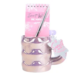 Clearance Set mug embosse carnet et stylo Cadeau, Coffret Gourmand