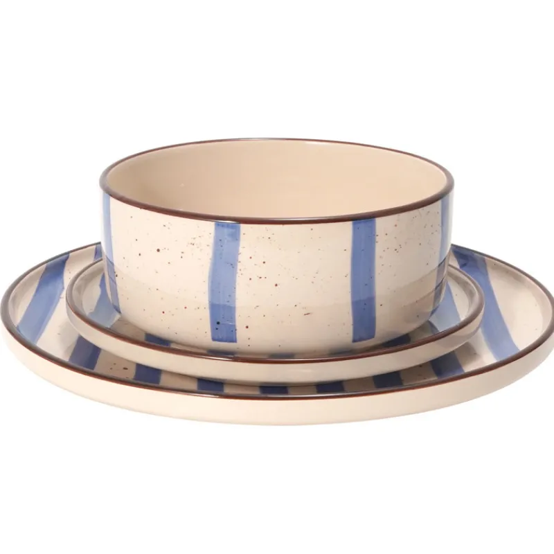 Online Set vaisselle 12 pieces rayures Vaisselle, Art De La Table·Assiette, Service