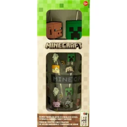 Clearance Set verre + 2 pailles minecraft Cadeau Licence