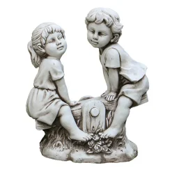 New Statue fille et garcon bascule Objets Décoratifs