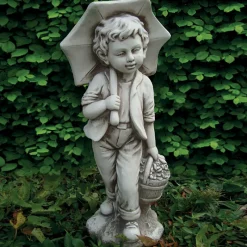 Sale Statue fille/garcon parapluie Objets Décoratifs