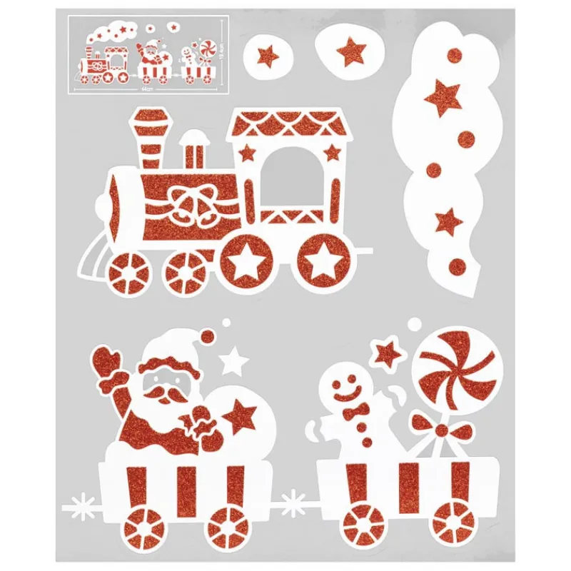 New Sticker floque train 28x34 Décoration