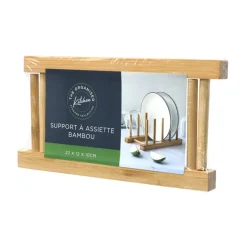 Hot Support assiette bambou 22*12*10 Ustensiles, Accessoire De Cuisine