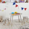 New Table ronde + 2 tabourets creme Enfant Mobilier|Mobilier Enfant
