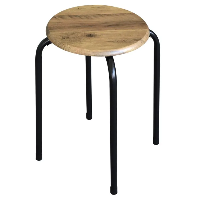 Outlet Tabouret assise col bois fonce Cuisine, Salle À Manger