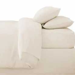 Outlet Taie d'oreiller x2 63x63cm beige Linge De Lit·Taie