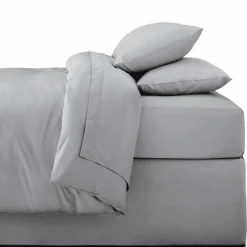 Hot Taie d'oreiller x2 63x63cm gris Linge De Lit·Taie