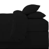 Clearance Taie d'oreiller x2 50x70cm noir Linge De Lit·Taie
