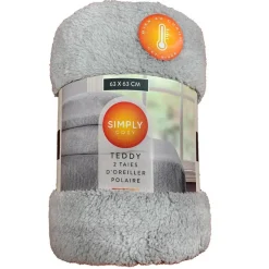 Online Taie d'oreiller x2 63x63cm teddy Linge De Lit·Taie
