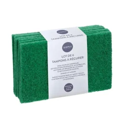 Discount Tampons x6 verts a recurer Vaisselle