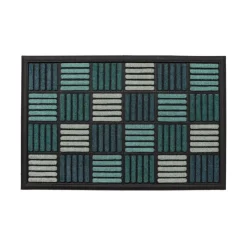 Sale Tapis caroll 40x60cm turquoise Tapis