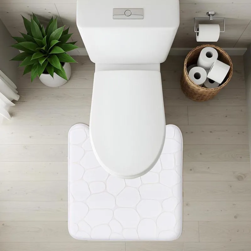 Clearance Tapis contour blanc Linge De Toilette, Plage·Tapis De Bain