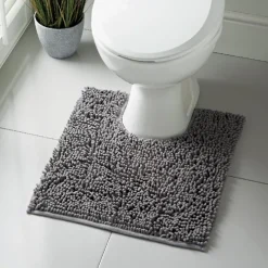 Hot Tapis contour gris Linge De Toilette, Plage·Tapis De Bain