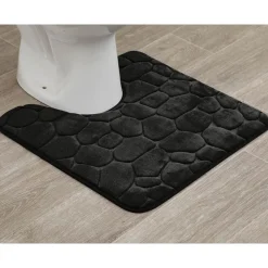 Discount Tapis contour noir Linge De Toilette, Plage·Tapis De Bain