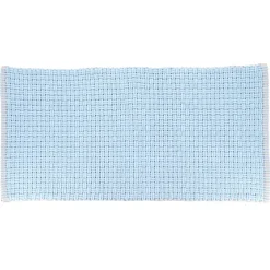 Outlet Tapis microfibre/coton bleu Accessoire Salle De Bain