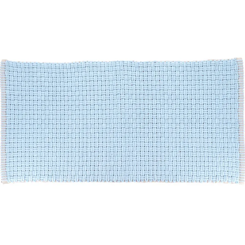 Outlet Tapis microfibre/coton bleu Accessoire Salle De Bain