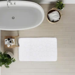 Online Tapis 50x80cm blanc Linge De Toilette, Plage·Tapis De Bain