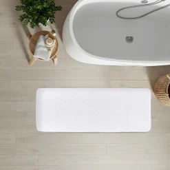 Best Tapis 45x120cm blanc Linge De Toilette, Plage·Tapis De Bain