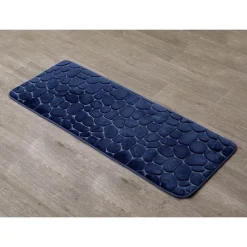 New Tapis 45x120cm bleu Linge De Toilette, Plage·Tapis De Bain