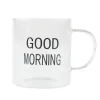Outlet Tasse en verre avec ecriture Vaisselle, Art De La Table·Tasse, Mug, Bol