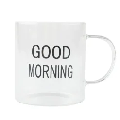 Outlet Tasse en verre avec ecriture Vaisselle, Art De La Table·Tasse, Mug, Bol