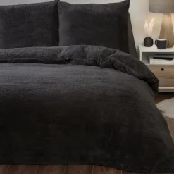 Outlet Teddy 240x220 anthracite Linge De Lit·Parure De Lit, Housse De Couette