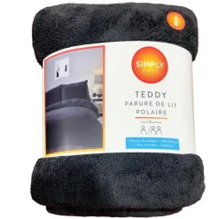Hot Teddy 200x200 anthracite Linge De Lit·Parure De Lit, Housse De Couette