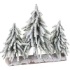 Sale Trio de sapins enneiges 27cm Décoration