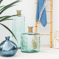 Clearance Vase bouteille raphia h75cm Vase