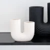 Outlet Vase forme u blanc Vase