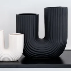 Clearance Vase forme u noir Vase