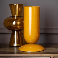 Hot Vase sur pied ocre Vase