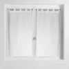 Outlet Vitrage poupette 2x60x160 blanc Rideau, Voilage·Vitrages