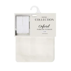 Sale Vitrage x2 oxford 60x160cm Rideau, Voilage·Vitrages