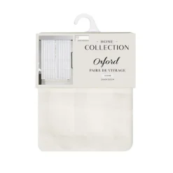 Clearance Vitrage x2 oxford 60x120cm Rideau, Voilage·Vitrages