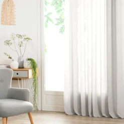 Hot Voilage ana blanc 140x240 cm Rideau, Voilage·Voilage