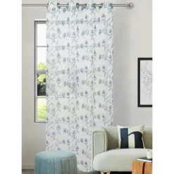 Best Voile oeillets flore 140x240cm Rideau, Voilage·Voilage