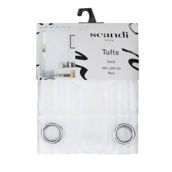 Voile tufte arche blanc 140x240c Rideau, Voilage·Voilage