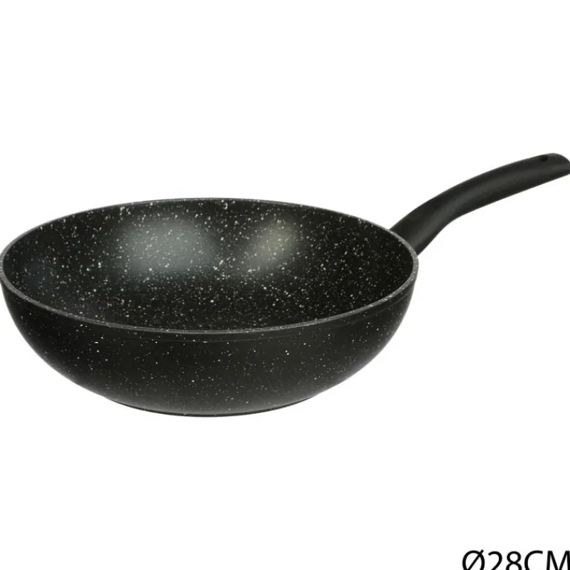 Wok 28 alu forge caractere Casserole, Poêle
